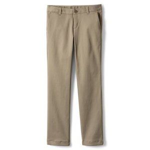 NWT LANDS' END JUNIOR GIRLS‎ STRETCH CHINO PANTS KHAKI SIZE 1